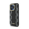 DKNY Leather Checkered Mono Pattern MagSafe - Etui iPhone 15 Pro Max (czarny) (DKHMP15XPCPVSLK)