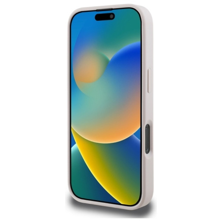 Guess 4G Ring Classic Logo MagSafe - Etui iPhone 16 Pro Max (różowy) (GUHMP16XG4GFRP)