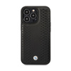 BMW Leather Diamond Pattern - Etui iPhone 14 Pro (Czarny) (BMHCP14L22RFGK)