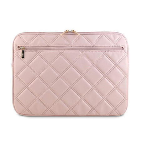 Guess Quilted 4G Sleeve - Etui na notebooka 13" / 14" (różowy) (GUCS14ZPSQSSGP)