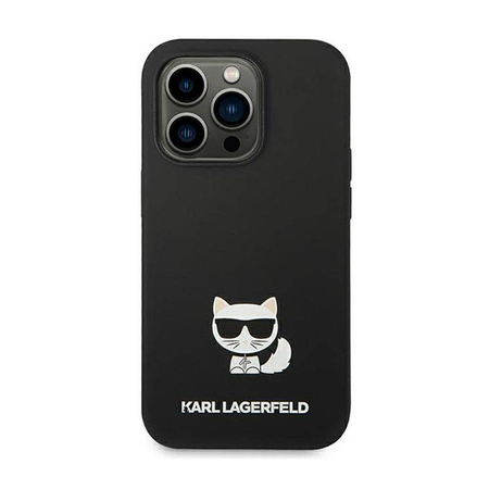 Karl Lagerfeld Choupette Body - Etui iPhone 14 Pro (czarny) (KLHCP14LSLCTBK)