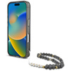 Guess Palm Trees Triangle Pearl Strap MagSafe - Etui do iPhone 16 (czarny) (GUHMP16SHPCTPLSK)