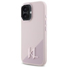 Karl Lagerfeld Silicone Shadow Metal Initial MagSafe - Etui iPhone 16 (różowy) (KLHMP16SSCMKMPCP)