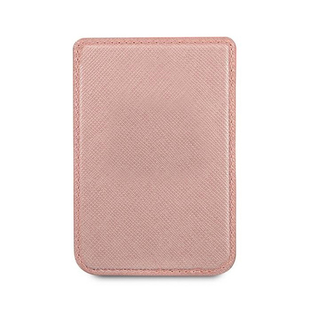 Guess Wallet Card Slot MagSafe Saffiano - Portfel magnetyczny (różowy) (GUWMSSASLPI)
