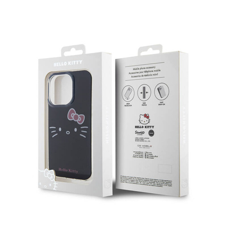Hello Kitty IML Kitty Face - Etui iPhone 14 Pro Max (czarny) (HKHCP14XHKHLK)