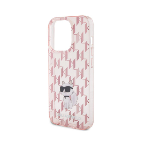Karl Lagerfeld Monogram Choupette - Etui iPhone 15 Pro Max (różowy) (KLHCP15XHNCMKLP)