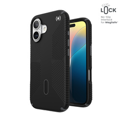 Speck Presidio2 Grip ClickLock & MagSafe - Etui iPhone 16 (Black / Slate Grey / White) (150689-3205)