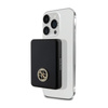Guess 4G Strassed Metal Logo MagSafe - Power Bank indukcyjny 3000 mAh 5W MagSafe (czarny) (GUPBM3AL4DMK)