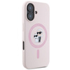Karl Lagerfeld Silicone Karl & Choupette Ring MagSafe - Etui iPhone 16 (różowy) (KLHMP16SSCMKCRHP)