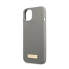 Guess Silicone Logo Plate MagSafe - Etui iPhone 13 (szary) (GUHMP13MSPLG)