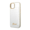 Guess Croco Collection – Etui iPhone 14 Plus (srebrny) (GUHCP14MHGCRHS)