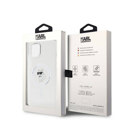 Karl Lagerfeld IML Choupette MagSafe - Etui iPhone 15 Plus (przezroczysty) (KLHMP15MHFCCNOT)