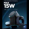 Spigen Essential EF223MS Qi2 Rotary Magnetic - Ładowarka indukcyjna MagSafe 3w1 do iPhone, AirPods i Apple Watch 15W (Black) (ACH09542)