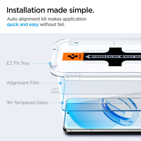 Spigen Glas.TR EZ Fit 2-Pack - Szkło hartowane 2 szt. do Samsung Galaxy S23 (AGL05958)