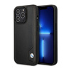 BMW Leather Blue Dots - Etui iPhone 14 Pro Max (czarny) (BMHCP14X22RBDK)