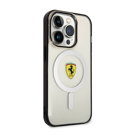 Ferrari Outline Magsafe - Etui iPhone 14 Pro (Przezroczysty) (FEHMP14LURKT)