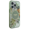 Guess IML Flower & Tonal Circle MagSafe - Etui iPhone 16 Pro (zielony) (GUHMP16LHFWBDCEN)