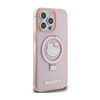 Hello Kitty Ring Stand Glitter Electrop Logo MagSafe - Etui iPhone 15 Pro Max (różowy) (HKHMP15XHRSGEP)