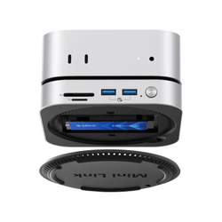 Orico Stacja dokująca do MacMini M4, USB-C 10 Gbps, z obudową M.2 NVMe/NGFF, metalowa (M49P-EU-SV-BP)