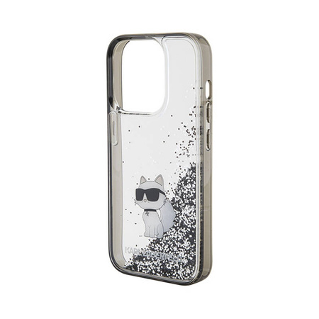 Karl Lagerfeld Liquid Glitter Choupette - Etui iPhone 15 Pro Max (przezroczysty) (KLHCP15XLKCNSK)