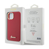 Guess Silicone Script Metal Logo & Frame - Etui iPhone 15 (magenta) (GUHCP15SSMBSLM)
