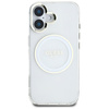 Guess IML Metal Colored Circle Classic Logo MagSafe - Etui do iPhone 16 (biały) (GUHMP16SHTDRCEDH)