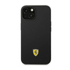 Ferrari Silicone Metal Logo - Etui iPhone 14 (czarny) (FEHCP14SSIBBK)