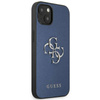 Guess Saffiano 4G Big Silver Logo - Etui iPhone 13 mini (niebieski) (GUHCP13SSA4GSBL)