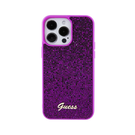 Guess Disco Metal Script - Etui iPhone 15 Pro Max (fuksja) (GUHCP15XPMSDGSF)