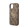 Guess 4G Big Metal Logo - Etui iPhone 15 / 14 / 13 (brązowy) (GUHCP15S4GMGBR)