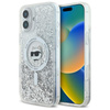 Karl Lagerfeld Liquid Glitter Choupette Head MagSafe - Etui iPhone 16 (przezroczysty) (KLHMP16SLGCHSGH)