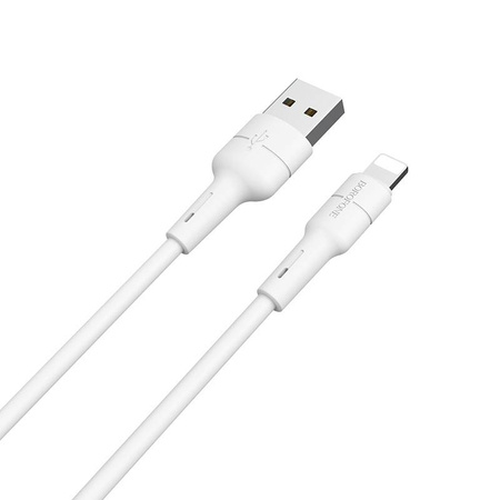 Borofone Silicone - kabel połączeniowy USB do Lightning 1m (biały) (BFO-BX30-L-W)