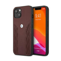 BMW Leather Curve Perforate HC - Etui iPhone 13 mini (czerwony) (BMHCP13SRSPPR)