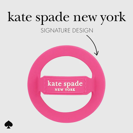 Kate Spade New York Magnetic Loop Grip - Uchwyt MagSafe na palec (Pom Pom Pink) (KS053402)