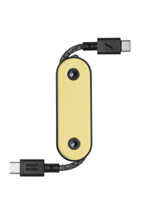 Native Union Pocket Cable - kabel USB-C - USB-C, 17 cm (lemon) (POCK-C-LMO-NP)