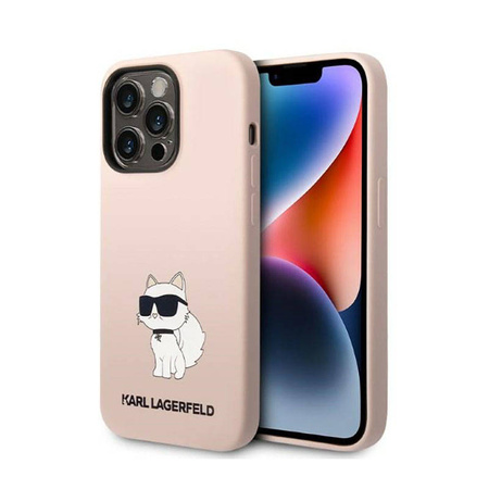 Karl Lagerfeld Silicone NFT Choupette - Etui iPhone 14 Pro (różowy) (KLHCP14LSNCHBCP)