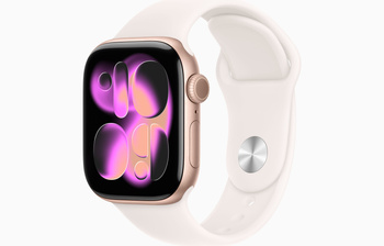 Apple Watch 11 42mm Koperta Różowe Aluminum/Różowy Pasek M/L GPS (MEU44MP/A)