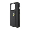 Ferrari Grip Stand Metal Logo - Etui iPhone 15 Pro (czarny) (FEHCP15LGSPSIK)