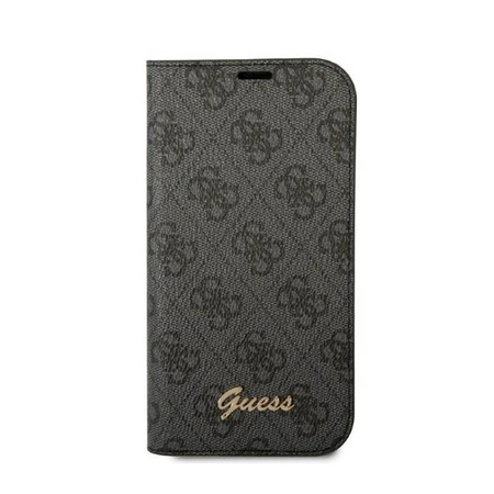 Guess 4G Metal Camera Outline Booktype Case - Etui iPhone 14 (czarny) (GUBKP14SHG4SHK)