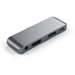Satechi Aluminium Mobile Pro Hub - Hub do urządzeń mobilnych USB-C - szary (ST-TCMPHM)