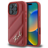 Karl Lagerfeld Quilted Signature - Etui iPhone 16 Pro (czerwony) (KLHCP16LPQDSMGR)