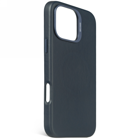 Decoded Leather Backcover - skórzana obudowa ochronna do iPhone 16 Pro Max kompatybilna z MagSafe (navy) (D25IPO16PMBC1NY)
