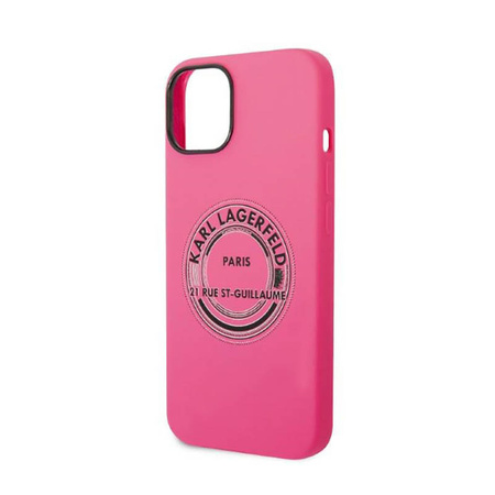 Karl Lagerfeld Silicone RSG - Etui iPhone 14 Plus (różowy) (KLHCP14MSRSGRCF)