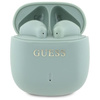 Guess Printed Classic Logo - Słuchawki Bluetooth TWS + etui ładujące (zielony) (GUTWSJ14ESGN)