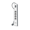 Belkin Listwa zasilająca przeciwprzepięciowa 525J, 4 gniazda Schuko, 2x USB-A, 2m (BSV401VF2M-V2)