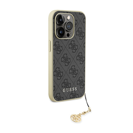 Guess 4G Charms Collection - Etui iPhone 15 Pro (szary) (GUHCP15LGF4GGR)