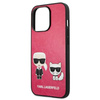 Karl Lagerfeld PU Leather Karl & Choupette Embossed - Etui iPhone 13 Pro (fuksja) (KLHCP13LPCUSKCP)