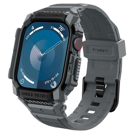 Spigen Rugged Armor Pro - Pasek z obudową do Apple Watch 10 46 mm (Dark Grey) (ACS08605)