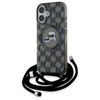 Karl Lagerfeld IML Crossbody Monogram Karl & Choupette Head MagSafe - Etui iPhone 16 (czarny) (KLHMP16SHCKCKLCK)