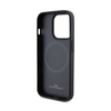 BMW Leather Hot Stamp MagSafe - Etui iPhone 15 Pro (Czarny) (BMHMP15LSLLBK)